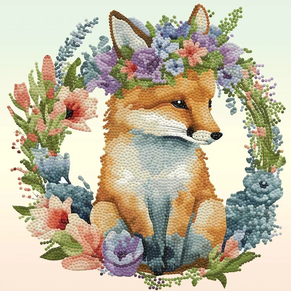 DIAMOND DOTZ® Floral Garland Fox Special Edition Diamond Painting Kit